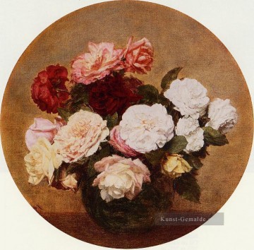  Bouquet Werke - ein großer Strauß von Rosen Blumenmaler Henri Fantin Latour